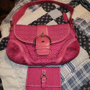 Coach purse and wallet set